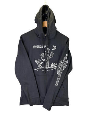 Return To Sender Death Valley Printed Pullover Hoodie Black/White Print Unisex M
